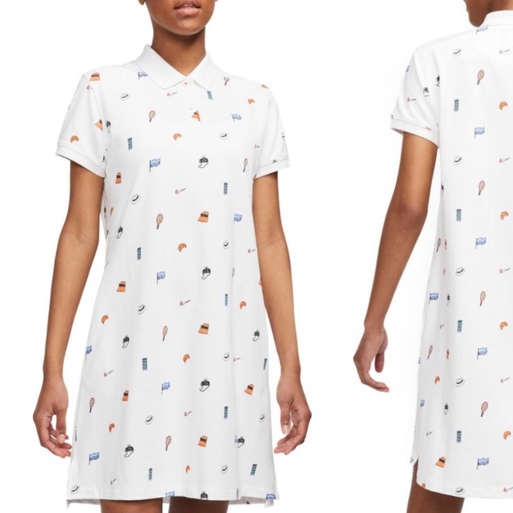 Nike Dri-FIT Print Polo Dress for the French Open (Size Small)